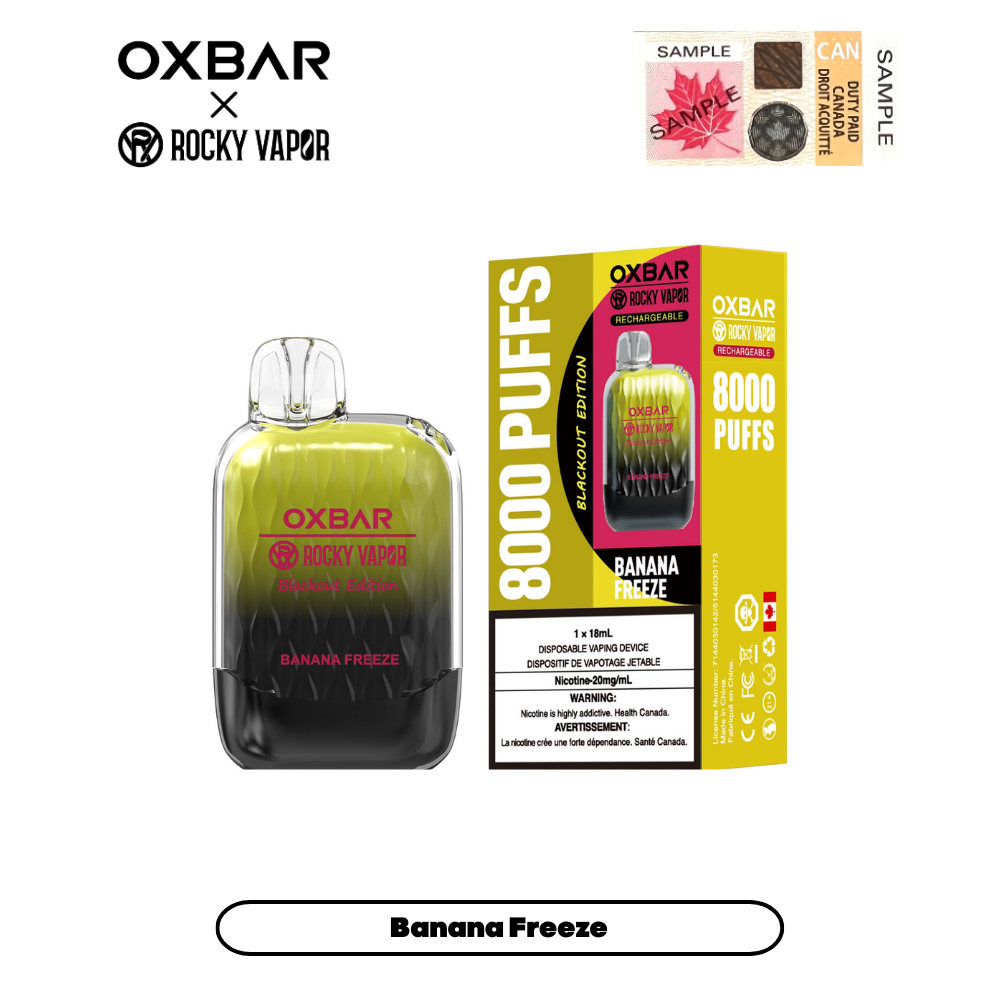 OXBAR G8000 - Banana Freeze, Cold Turkey Vape Shop