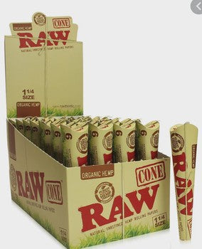 Raw - Organic Cones 1 1/4" (Pack of 6)