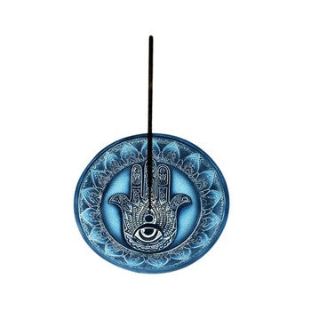 Blue Hamsa Hand Incense Burner