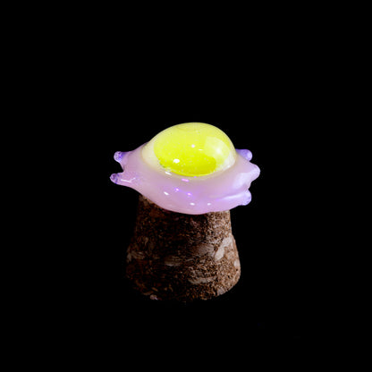 Locomotive Glass - Boro Hat Pin - Egg - 1