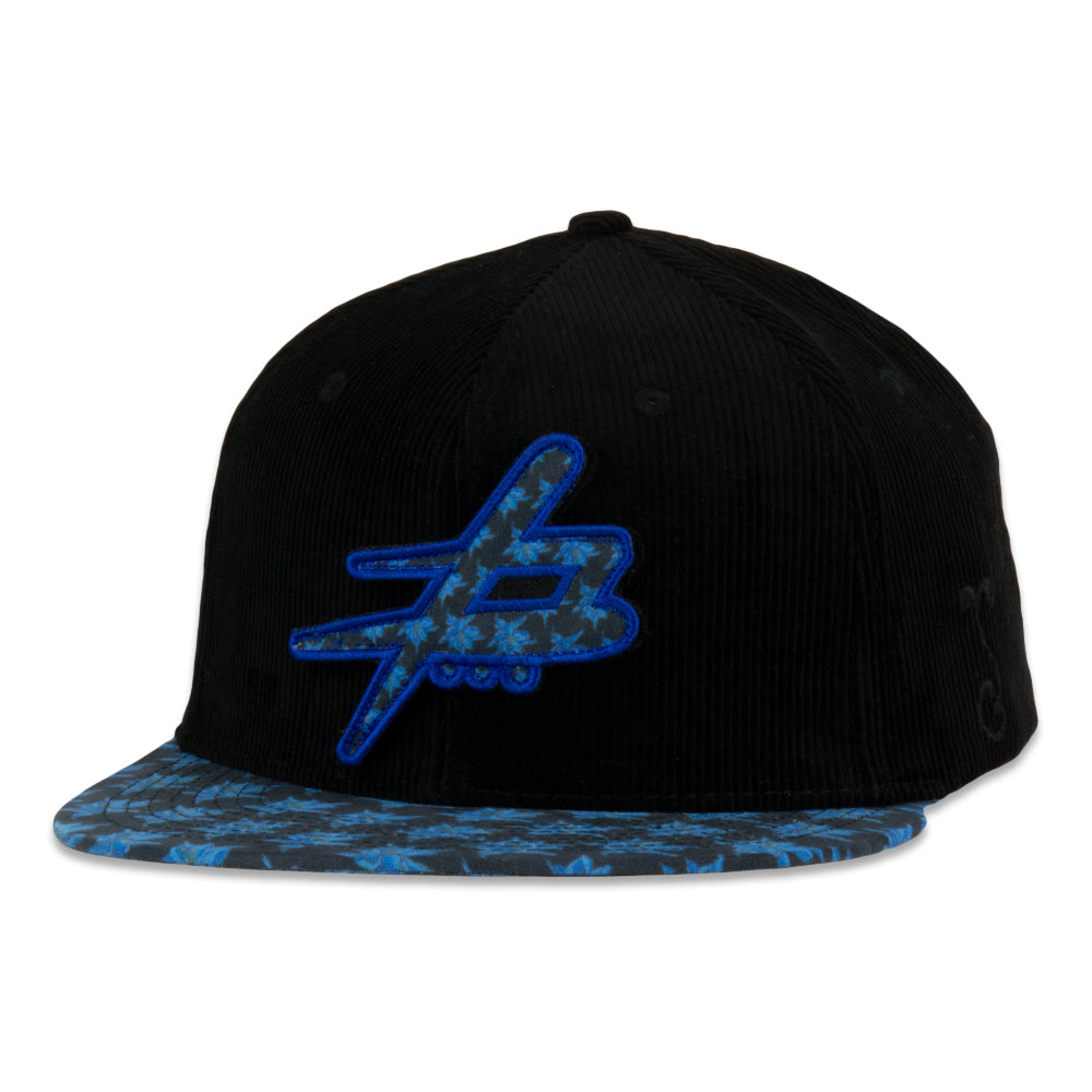 Grassroots - Phlo Designs Columbine Removable Logo Black Strapback Hat