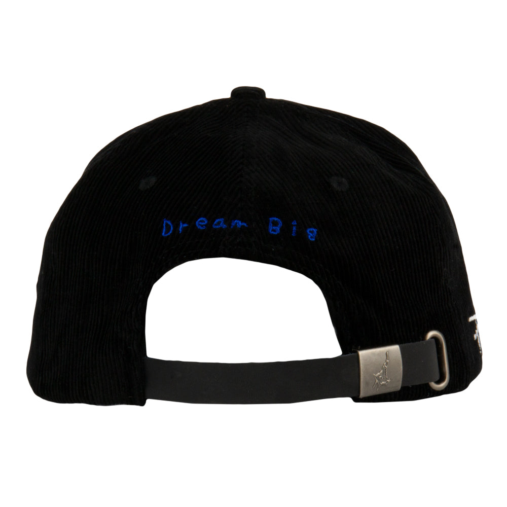 Grassroots - Phlo Designs Columbine Removable Logo Black Strapback Hat