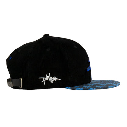 Grassroots - Phlo Designs Columbine Removable Logo Black Strapback Hat