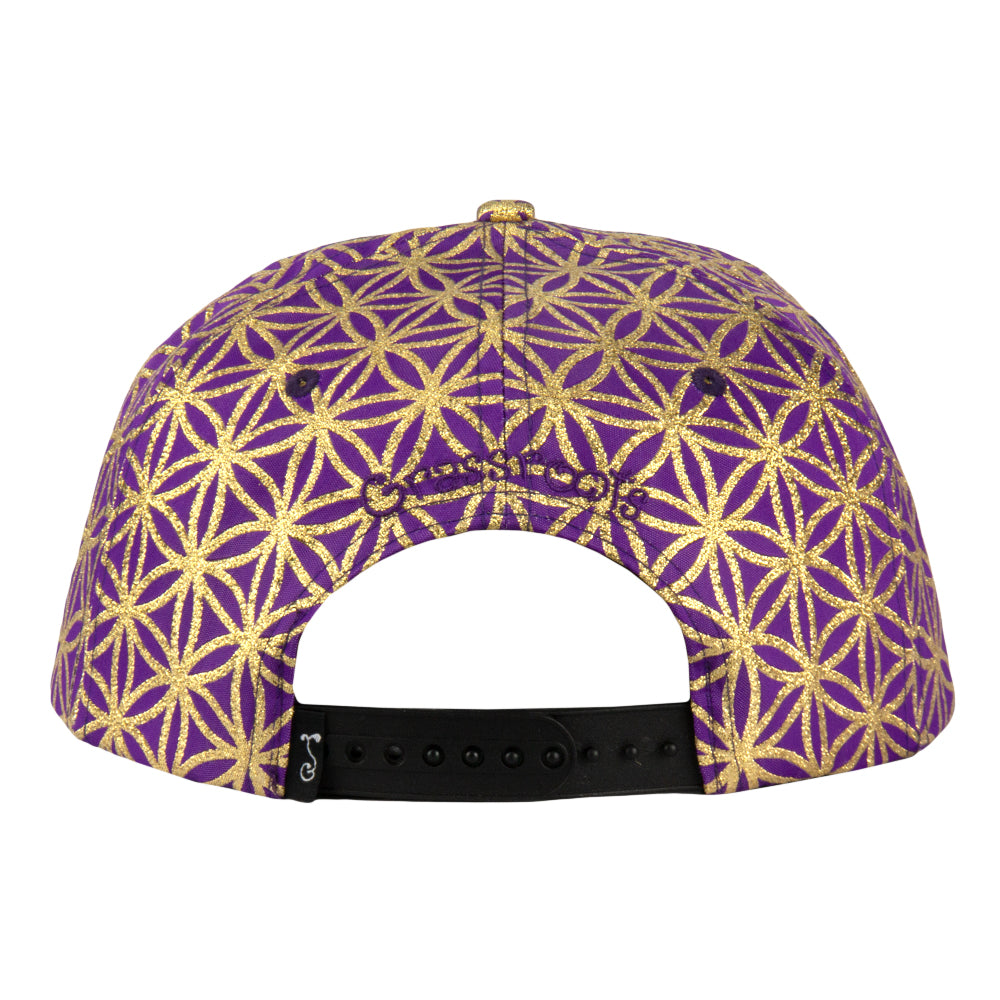 Grassroots - Removable Bear Flower of Life Royal Snapback Hat