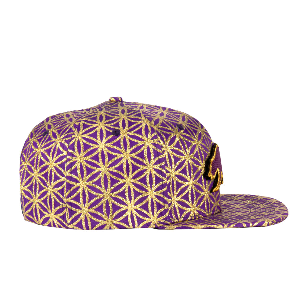 Grassroots - Removable Bear Flower of Life Royal Snapback Hat