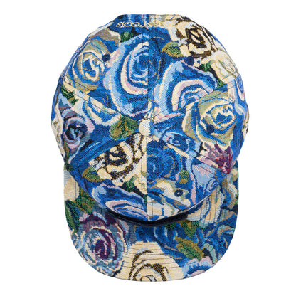 Grassroots - Removable Bear Blue Flowers Snapback Hat