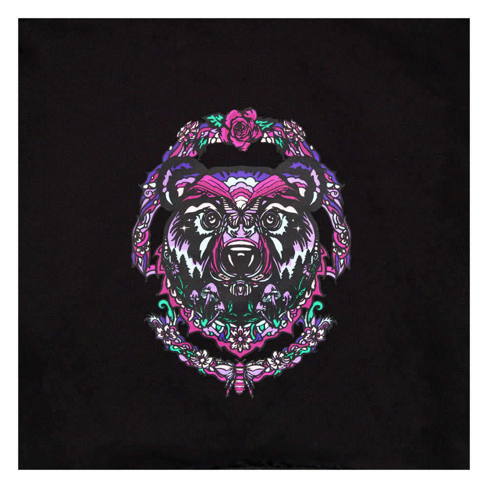 Grassroots - Ellie Paisley Bear Womens Crop Hoodie