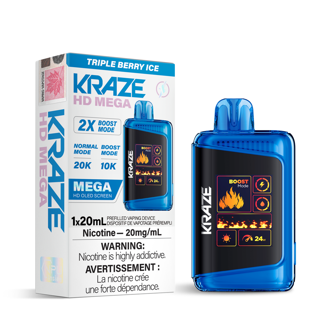 Kraze HD Mega - Triple Berry Ice