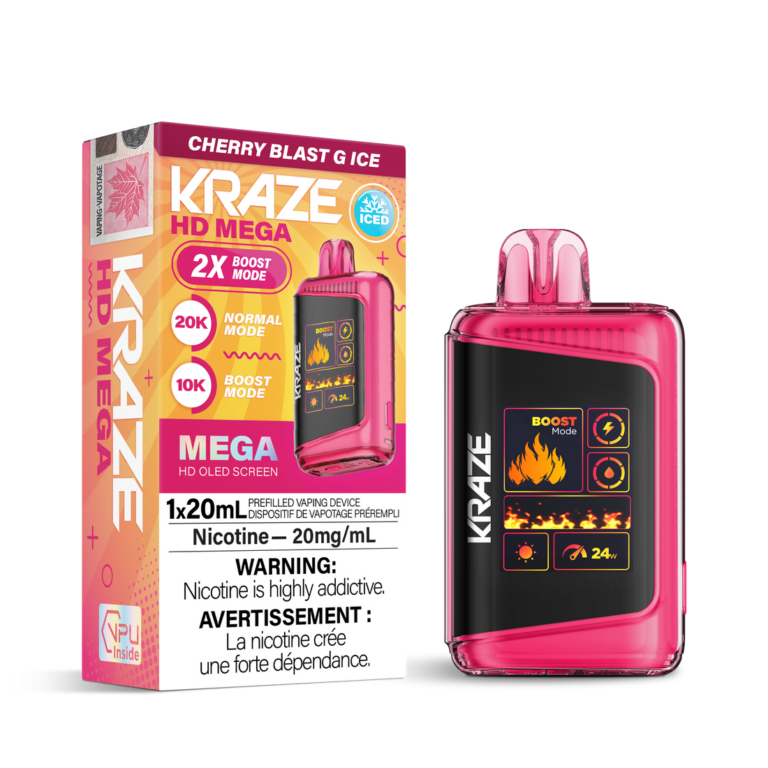 Kraze HD Mega - Cherry Blast G Ice