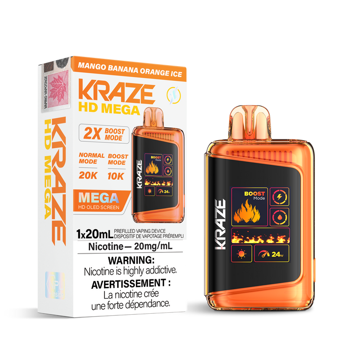 Kraze HD Mega - Mango Banana Orange Ice