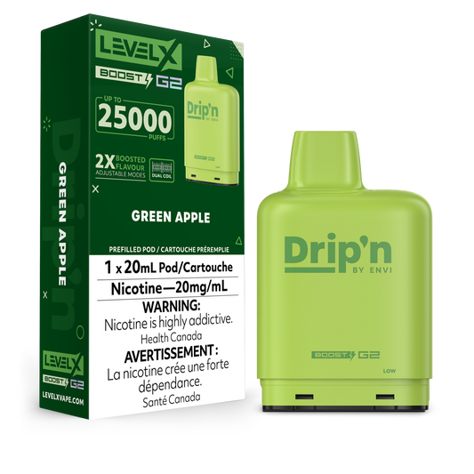 Level X Drip'n Boost - Green Apple