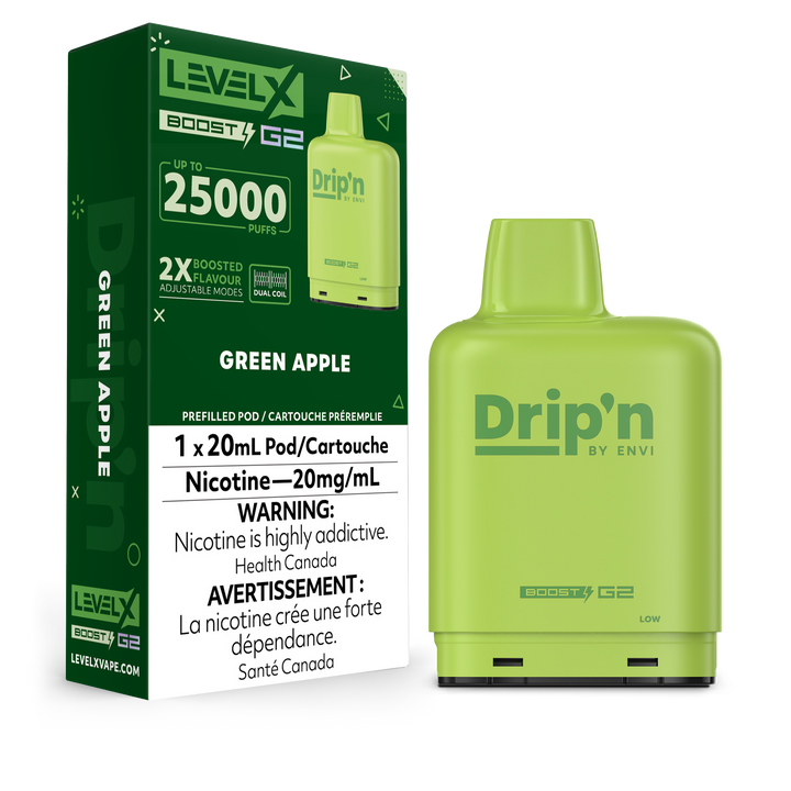 Level X Drip'n Boost - Green Apple