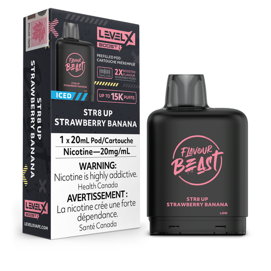 Level X Boost - STR8 Up Strawberry Banana Iced