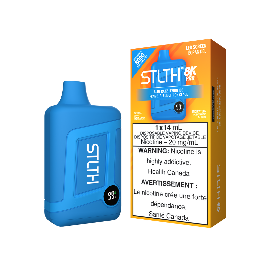 STLTH 8K PRO - Glace au citron Blue Razz