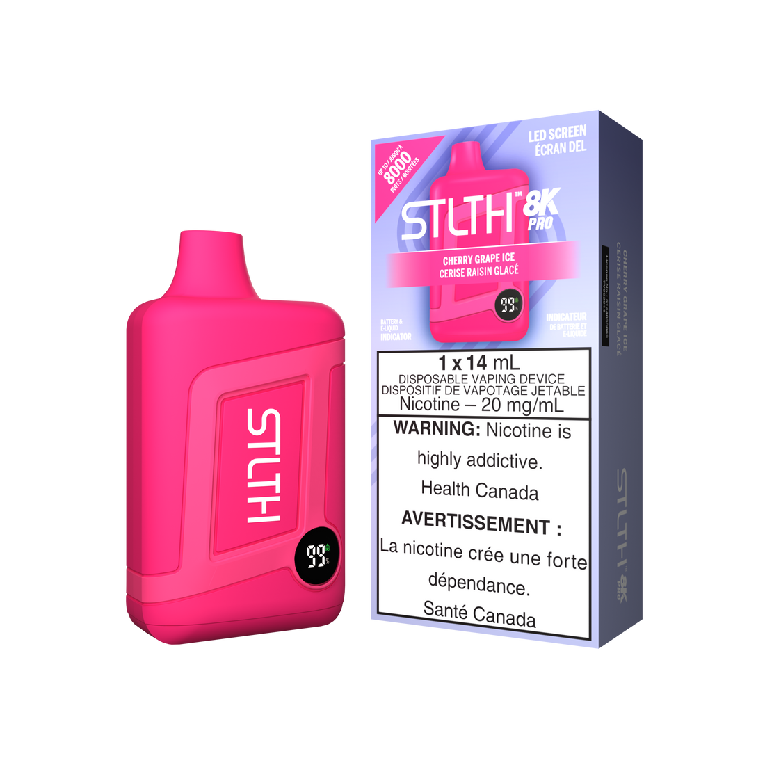 STLTH 8K PRO - Glace cerise-raisin