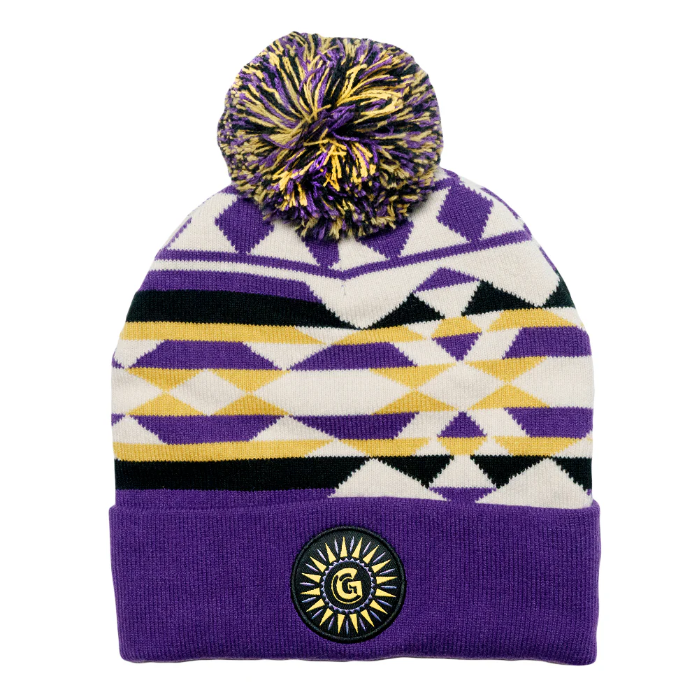 Grassroots - Sahara Purple Pom Beanie