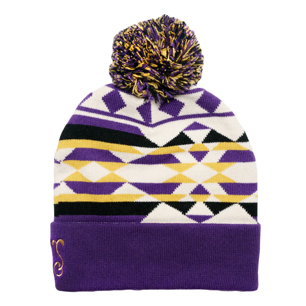 Grassroots - Sahara Purple Pom Beanie