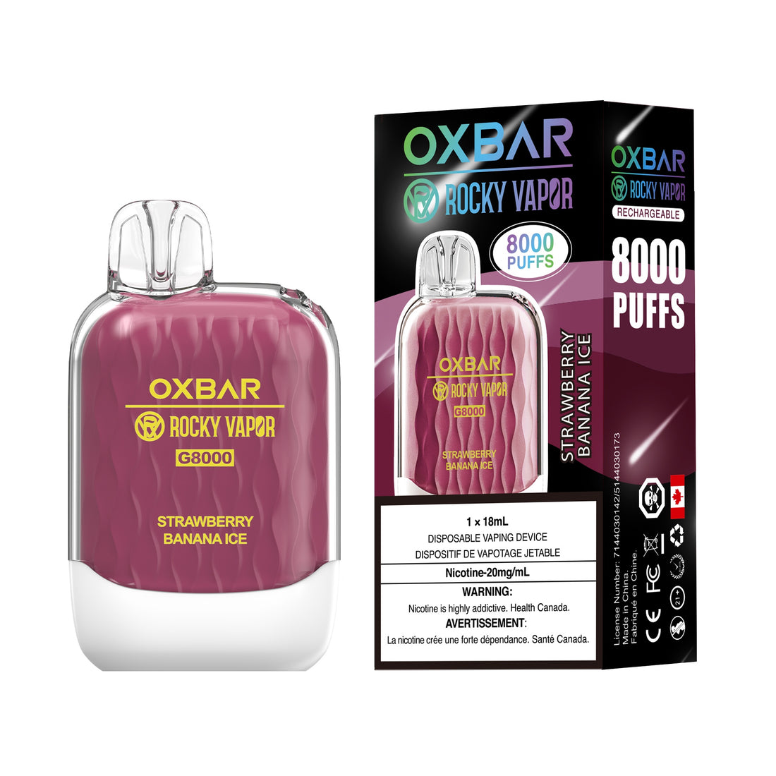 OXBAR G8000 - Glace Fraise Banane